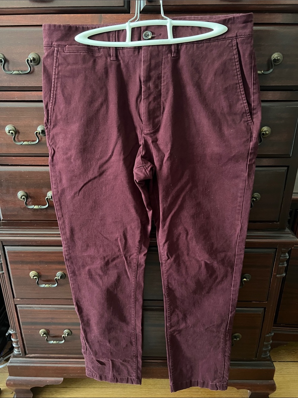 Goodfellow & Co Maroon Straight-Leg Chinos